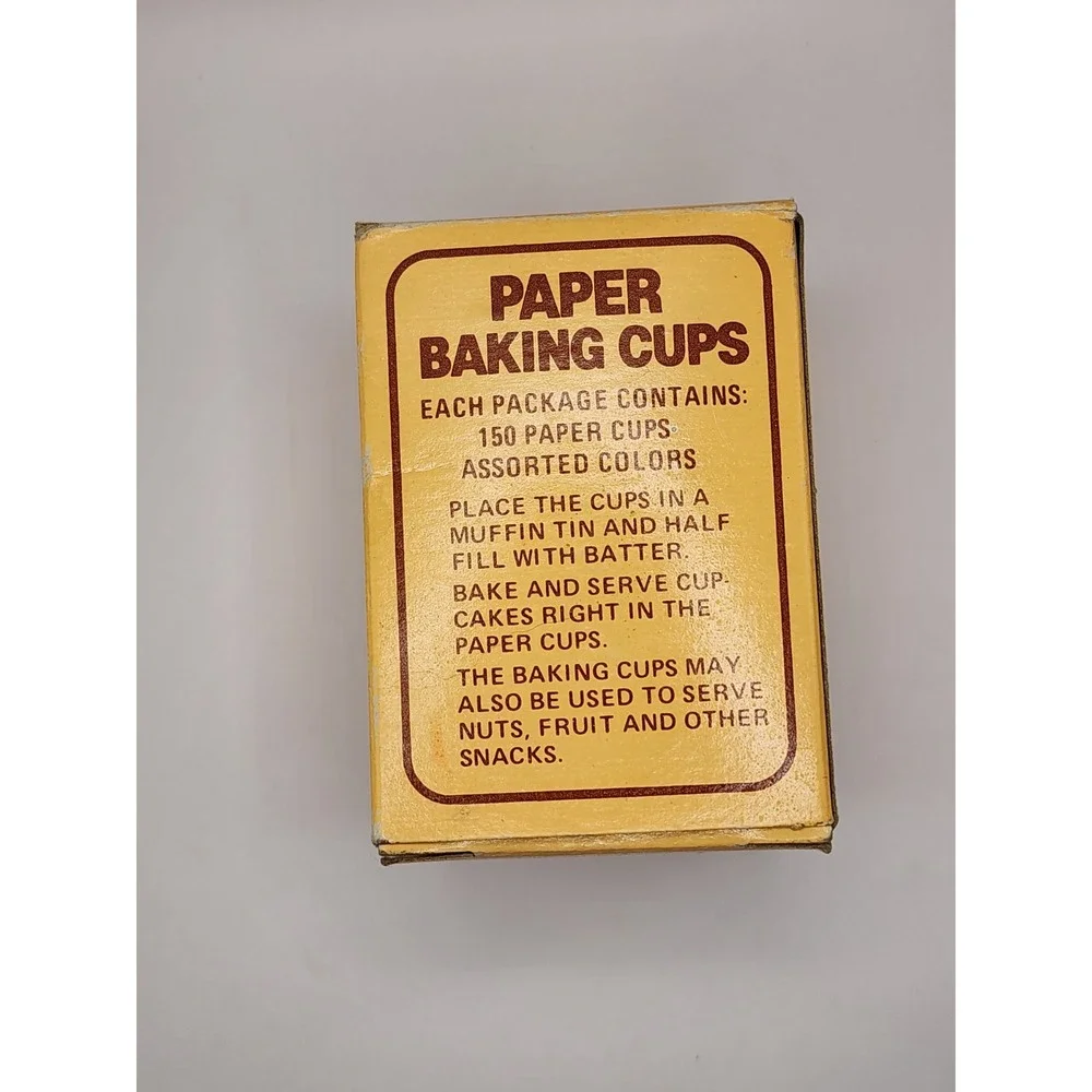Vintage Fox‎ Run Cupcake Mini Muffin Liners Baking Cups Opened Parchment 1980